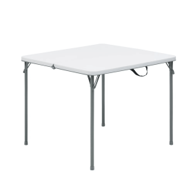 34" Square Resin Fold-in-Half Table, White (Shipment from Walmart)